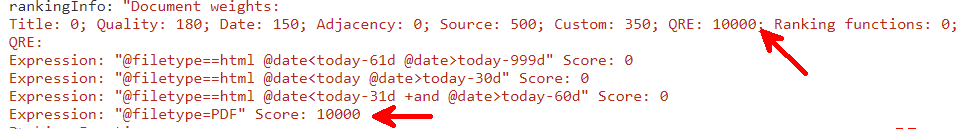 Query Ranking Expressions and Results Ranking - Does my Expression apply