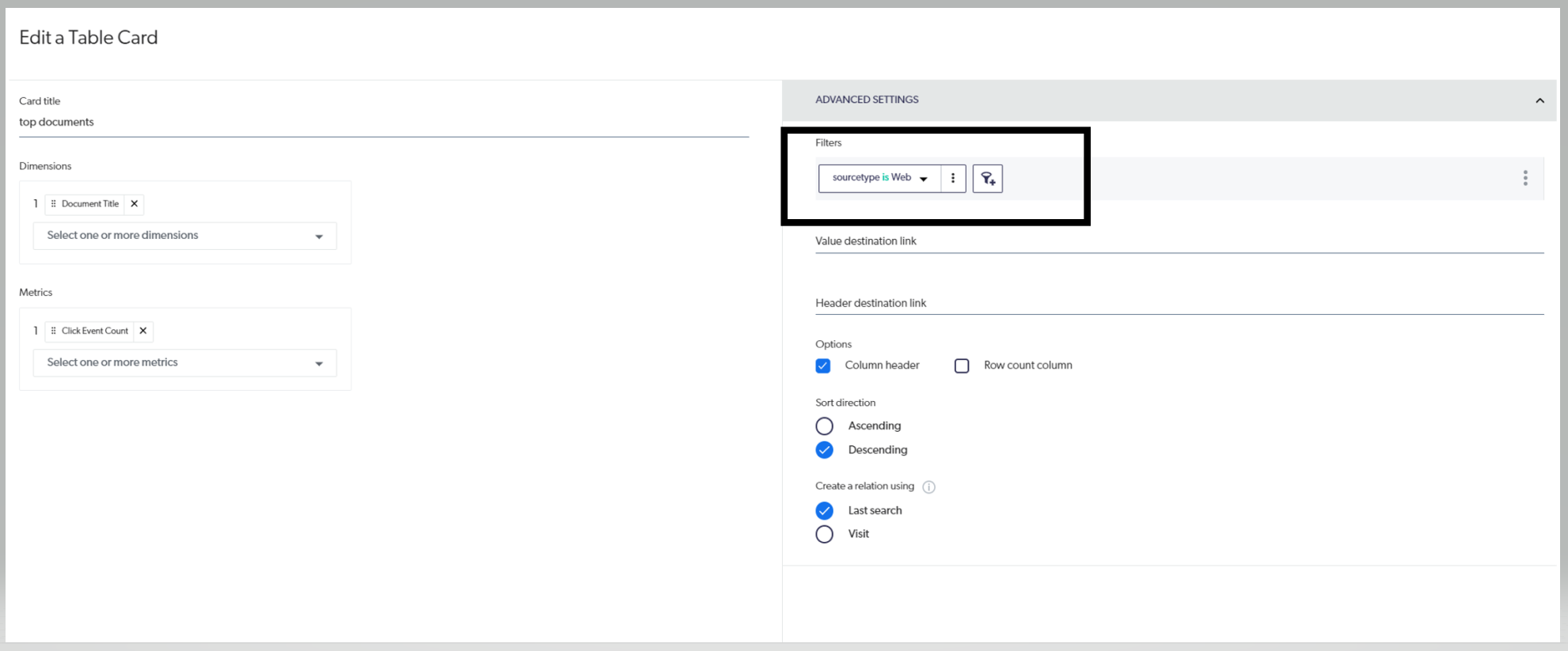 Filtering UA Reports Based On A Field Value Using The