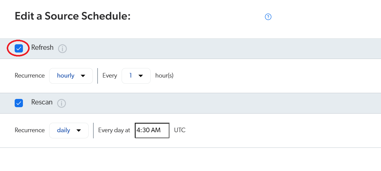 REST API source refreshes are failing with an "You can't refresh a ...